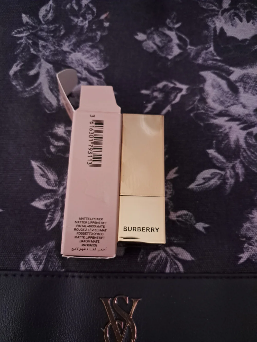 Burberry Matte Lipstick in Dusky Pink with Gold Case